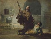 Francisco de Goya Friar Pedro Clubs El Maragato with the Butt of the Gun oil painting reproduction